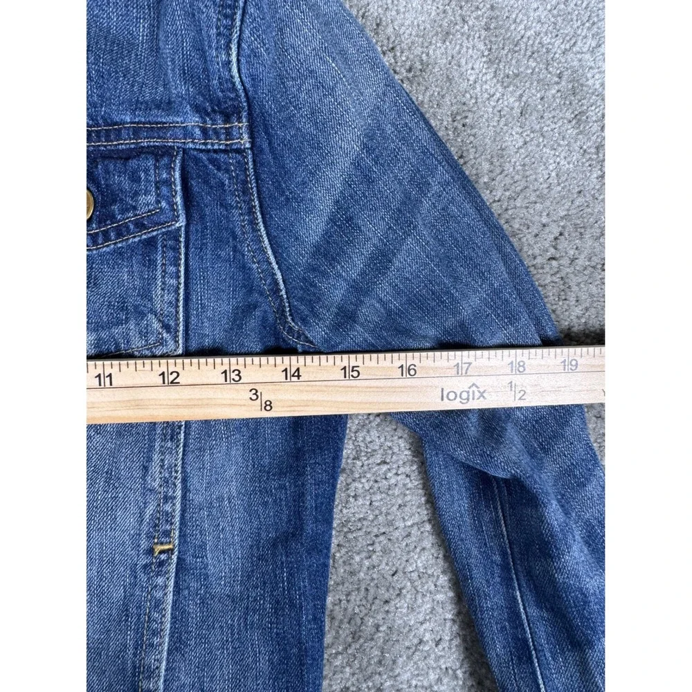 Crewcuts J.Crew Girls Denim Jacket Size 12 Medium Wash Blue Trucker Jean Jacket